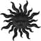 Bronze Metal Sun Wall Decoration with Smiling Face